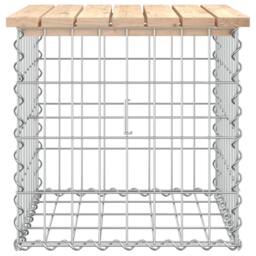 Berkfield Home Garden Bench Gabion Design 43x44x42 cm Solid Wood Pine in Brown - Size: 43 x 44 x 42 cm - thumbnail 4