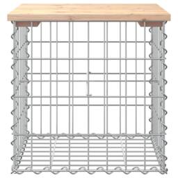 Berkfield Home Garden Bench Gabion Design 43x44x42 cm Solid Wood Pine in Brown - Size: 43 x 44 x 42 cm - thumbnail 3