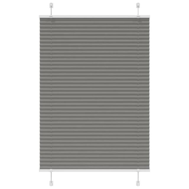 Berkfield Home Pleated Blind Anthracite 90x100 cm Fabric Width 89.4 cm Polyester in Dark Grey - image 1