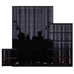 Home Discount Vida Designs Glinton 3Pc Bedroom Set(2Dr Bedside, 5Dr Chest, Wardrobe) in Black - thumbnail 5