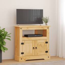 Berkfield Home Console Table Mexican Pine Corona Range 80x43x78 cm in Brown - Size: 80 x 43 x 78 cm - thumbnail 1