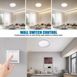 ExtraStar 18W LED Round Ceiling Light CCT Colour Changing -Warm, Neutral, Daylight 3-in-1, 2200 Lumen in White - thumbnail 2
