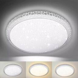 ExtraStar 18W LED Round Ceiling Light CCT Colour Changing -Warm, Neutral, Daylight 3-in-1, 2200 Lumen in White - thumbnail 1