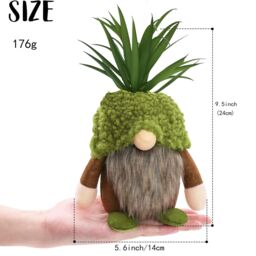 Obasyhig Rudolph Succulent Figurine Christmas Decoration in Green - thumbnail 3