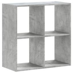 Berkfield Home Decorative Bookcase Concrete Grey 68.5x32x68.5 cm Engineered Wood - thumbnail 6