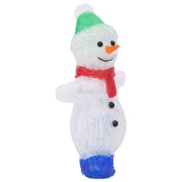 Berkfield Home LED Christmas Acrylic Snowman Figure Indoor & Outdoor 30cm in White - thumbnail 5
