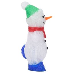 Berkfield Home LED Christmas Acrylic Snowman Figure Indoor & Outdoor 30cm in White - thumbnail 6