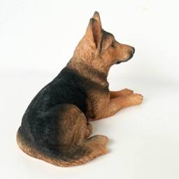 Animal Crackers Realistic Laying German Shepherd Dog Figurine, 18cm, Gift Boxed in Brown - thumbnail 3