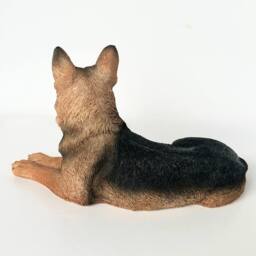 Animal Crackers Realistic Laying German Shepherd Dog Figurine, 18cm, Gift Boxed in Brown - thumbnail 5