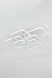 Living and Home Contemporary LED Energy-efficient Light-adjusted Semi Flush Ceiling Light in White - thumbnail 4