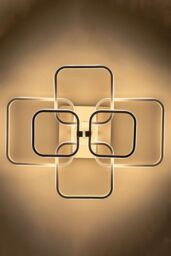 Living and Home Contemporary LED Energy-efficient Light-adjusted Semi Flush Ceiling Light in White - thumbnail 5