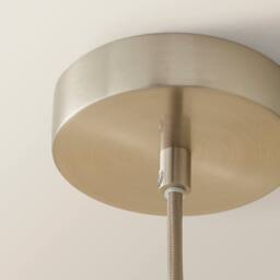 ValueLights Maddison Ribbed Glass Shade Metallic Cap Ceiling Pendant Light & Bulb in Silver - thumbnail 4