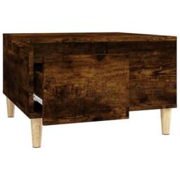 Berkfield Home Decorative Coffee Table Smoked Oak 55x55x36.5 cm Engineered Wood in Brown - thumbnail 6