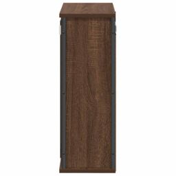 Berkfield Home Bathroom Wall Cabinet with Mirror Brown Oak 50x21x60 cm - Size: 50 x 21 x 60 cm - thumbnail 7