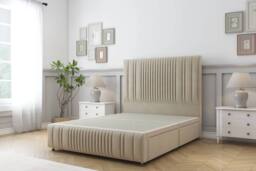 "Comfort Beds The Foxy Coniston Divan Base 2 Drawers - 26"" Headboard-Footboard in Cream - Size: Small Single" - thumbnail 2