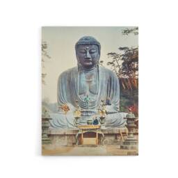 "Artery8 The Bronze Buddha at Kamakura Canvas Wall Art Print Kazumasa in Blue - Size: W18"" x H24""" - thumbnail 1