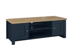 Birlea TV Unit Blue Oak Highgate Large Entertainment Navy Farmhouse Shabby Chic - thumbnail 3