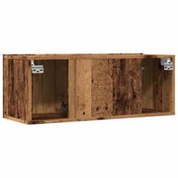 Berkfield Home TV Cabinets Wall-mounted 2 pcs Old Wood 80x30x30 cm in Brown - Size: 80 x 30 x 30 cm - thumbnail 7