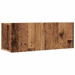Berkfield Home TV Cabinets Wall-mounted 2 pcs Old Wood 80x30x30 cm in Brown - Size: 80 x 30 x 30 cm - thumbnail 3