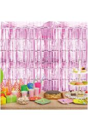 Netagon Shimmer Tinsel Curtain 3M x 1M Pink - thumbnail 1