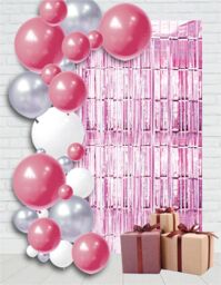 Netagon Shimmer Tinsel Curtain 3M x 1M Pink - thumbnail 6