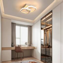 Goeco LED Ceiling Light 22 W Square 3000 K for Bedroom Living Room Kitchen in White - thumbnail 4