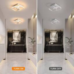 Goeco LED Ceiling Light 22 W Square 3000 K for Bedroom Living Room Kitchen in White - thumbnail 8
