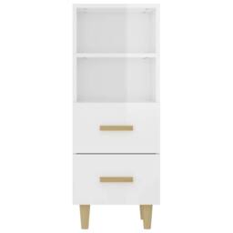 Berkfield Home Sideboard High Gloss White 34.5x34x90 cm Engineered Wood - thumbnail 6