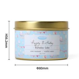 Me To You Inspired Happy Birthday Candle - Birthday Cake Scent 180G (1-Wick) in Blue - Size: Small - thumbnail 4