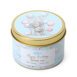 Me To You Inspired Happy Birthday Candle - Birthday Cake Scent 180G (1-Wick) in Blue - Size: Small - thumbnail 3