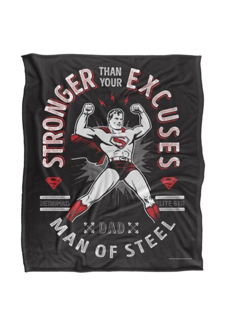 Warner Brothers Superman Officially Licensed Silky Touch Super Soft Throw Blanket 152 x 127 cm in White - image 1