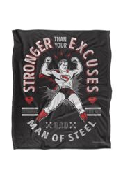 Warner Brothers Superman Officially Licensed Silky Touch Super Soft Throw Blanket 152 x 127 cm in White - thumbnail 1