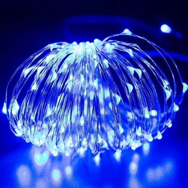 Leaper 22 Meters 200LED Colorful Light Solar Copper Wire Waterproof Light String in Blue - image 1