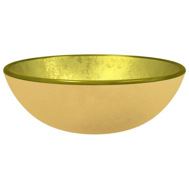 Berkfield Home Basin Tempered Glass 35x12 cm Gold - image 1