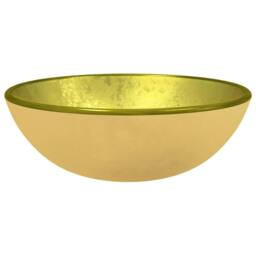 Berkfield Home Basin Tempered Glass 35x12 cm Gold