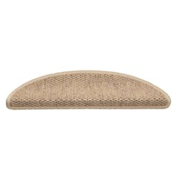 Berkfield Home Stair Mats Self-adhesive Sisal-Look 15 pcs 56x17x3 cm Sand in Beige - Size: Medium - thumbnail 4