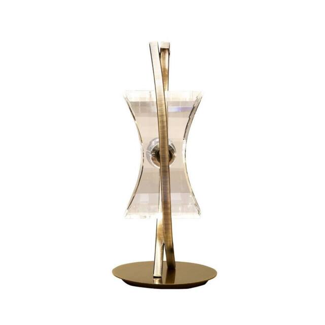 Netlighting Kromo Table Lamp 1 Light G9 Looped Frame Antique Brass in Bronze - image 1
