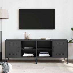 Berkfield Home TV Cabinets 2 pcs Black 68x39x50.5 cm Steel - thumbnail 3