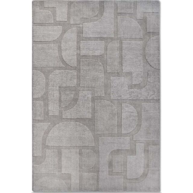THE RUGS Villeroy & Boch 1906 Wool Rug Alexis - Soft Handwoven Geometric Design in Grey - Size: 160 cm x 230 cm - image 1