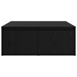 Berkfield Home Coffee Table Black oak 80 x 80 x 31 cm Engineered wood - thumbnail 6