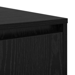 Berkfield Home Coffee Table Black oak 80 x 80 x 31 cm Engineered wood - thumbnail 9