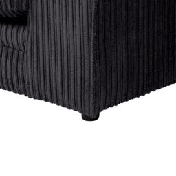 LUXURY LIFE Dylan Jumbo Cord Fabric Sofa Set in Black - thumbnail 5