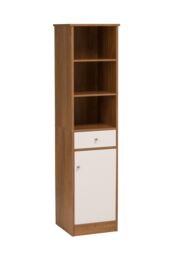 Orsina Practical Design Oak Effect Floor Standing Cabinet, Stylish Display Cabinet, Slim Design Storage Unit in Natural