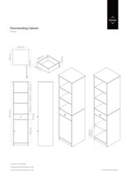 Orsina Practical Design Oak Effect Floor Standing Cabinet, Stylish Display Cabinet, Slim Design Storage Unit in Natural - thumbnail 4