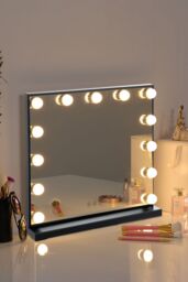 Living and Home 3 Color Light Modes Hollywood Vanity Mirror With Smart Touch Screen and Memory Function in Black - thumbnail 3