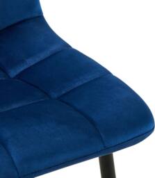 KOSY KOALA Modern Round Dining Table Set With 4 Blue Velvet Chairs - thumbnail 5