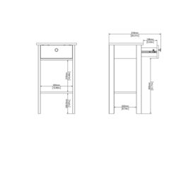 Furniture To Go Madrid Bedside Table with 1 Drawer in Black - thumbnail 7