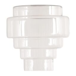 ValueLights Lane Glass 5 Tier Layered Easy Fit Ceiling Pendant Lamp Shade in Clear - thumbnail 2