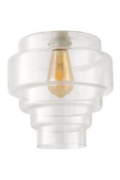 ValueLights Lane Glass 5 Tier Layered Easy Fit Ceiling Pendant Lamp Shade in Clear - thumbnail 6