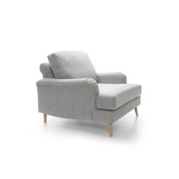 Abakus Direct Harper Armchair - Durable & Easy Clean Upholstery in Light Grey - thumbnail 4